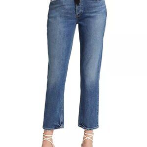 Agolde Riley Long High-Rise Straight Jeans